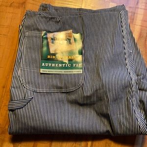 NEW Key Striped Bib Overalls